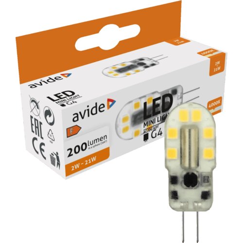 Avide Sijalica, G4, LED 2W, 4000K, 12V DC, bijela svjetlost &amp;ndash; ABG4NW-2W-B Slike