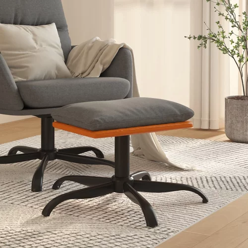 vidaXL stolček za noge svetlo siv 60x60x39 cm blago in umetno usnje