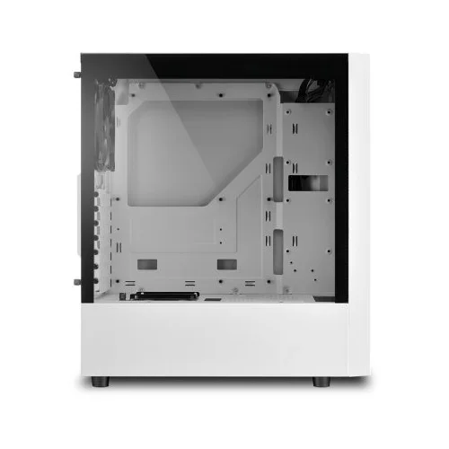  Kućište SHARKOON gaming, RGB Slider, ATX, 1x120mm fan, white, Tempered Glass