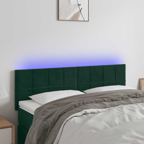  LED uzglavlje tamnozeleno 144x5x78/88 cm bar&amp;scaron;unasto Slike