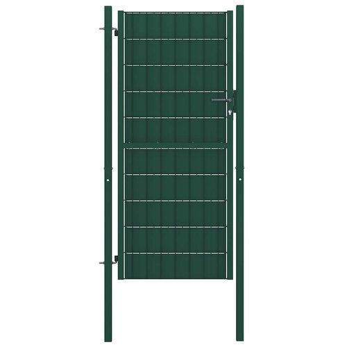  Vrata za ogradu PVC i čelik 100x204 cm Zelena Cijene
