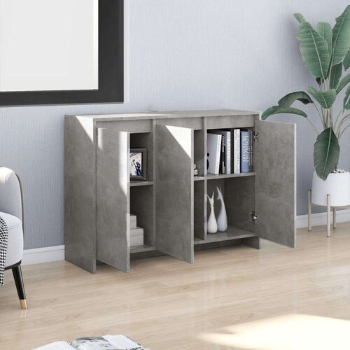 vidaXL Komoda siva boja betona 102 x 33 x 75 cm od iverice Cene