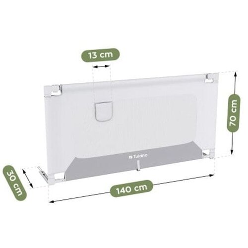 Tulano Cover 44 za&scaron;titna ograda za krevet 140 cm &mdash; bela-siva-8431 Cene