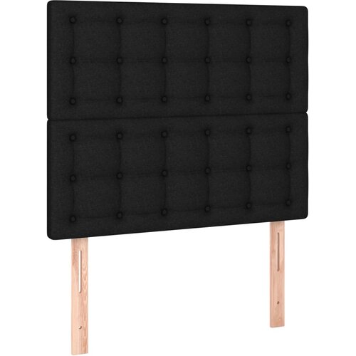 Box spring krevet s madracem crni 80 x 200 cm od tkanine Slike
