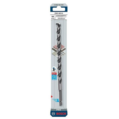 Bosch Sveder za kovino HEX-5 (Premer vrtalnega svedra: 10 mm, Delovna dolžina: 150 mm, Dolžina: 200 mm) Slike