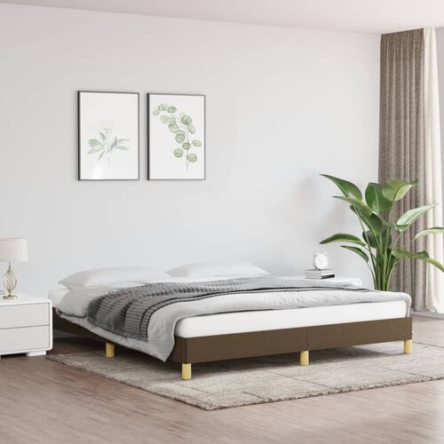  Okvir za krevet bez madraca tamnosmeđi 180x200 cm od tkanine Cijene
