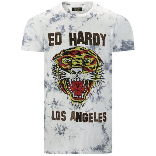 Ed Hardy Majice s kratkimi rokavi - Los tigre t-shirt white Bela Slike