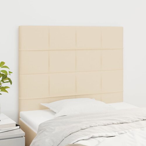 vidaXL Posteljno vzglavje 2 kosa krem 90x5x78/88 cm blago Cene