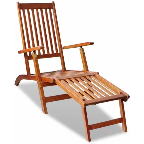  stolica s naslonom za noge masivno bagremovo drvo