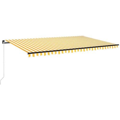  Tenda na ručno uvlačenje s LED svjetlom 500x300 cm žuto-bijela Slike