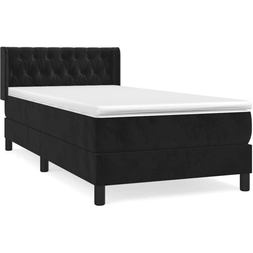 Box spring krevet s madracem crni 90x190 cm bar&amp;scaron;unasti Slike