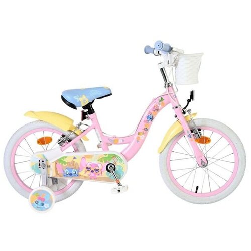 Volare dječji bicikl Disney Stitch 16″ ružičaste boje, s dvije ručne kočnice Cene