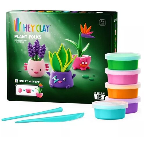 Hey Clay : Plant Folks set za modeliranje s figuricama biljaka &amp;ndash; set od 15 dijelova Slike