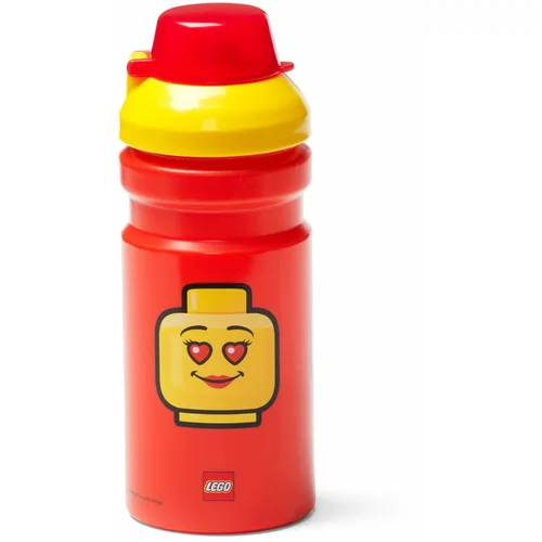Lego Rdeča steklenička za vodo z rumenim pokrovom Iconic, 390 ml