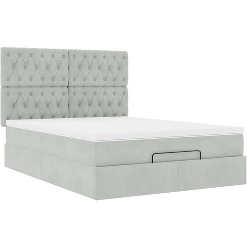  Otomanski krevet s madracima i LED 140x190 cm bar&amp;scaron;unasti Slike