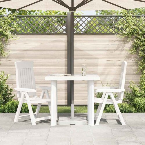  Vrtni stol bijeli 80 x 75 x 72 cm plastični Slike