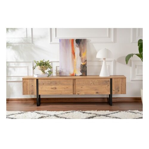 Hanah home TV Komoda Serenity, 180x50x29.5cm, Braon-Crna Slike