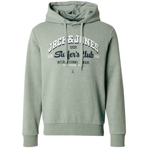 Jack & Jones Majica marine / svetlo zelena / bela