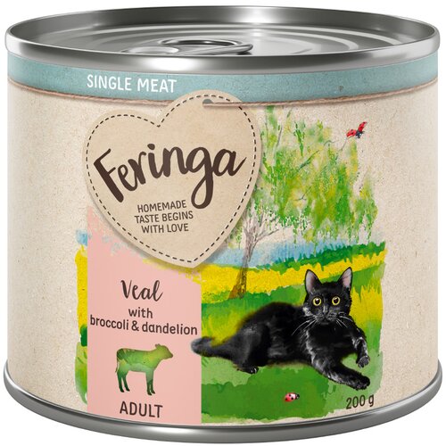 Feringa Varčno pakiranje Single Meat meni 12 x 200 g - Teletina z brokolijem in regratom Cene