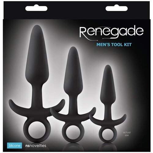 New Sensations Novelties Komplet Analnih Čepov Renegade Men&amp;#039;s Tool Kit Black Slike