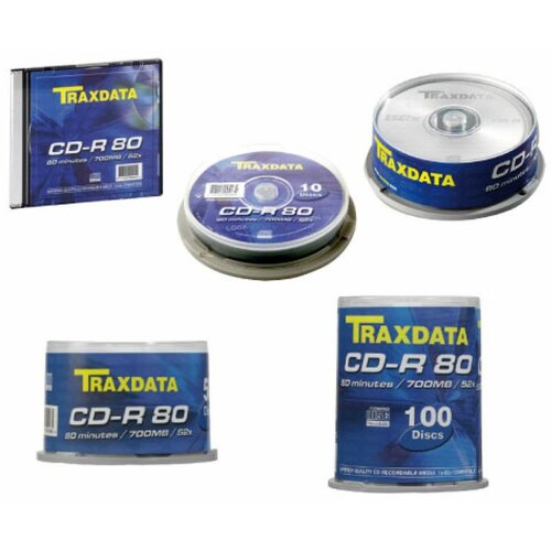 Traxdata CD disk TRX CD R 52x C10 Slike