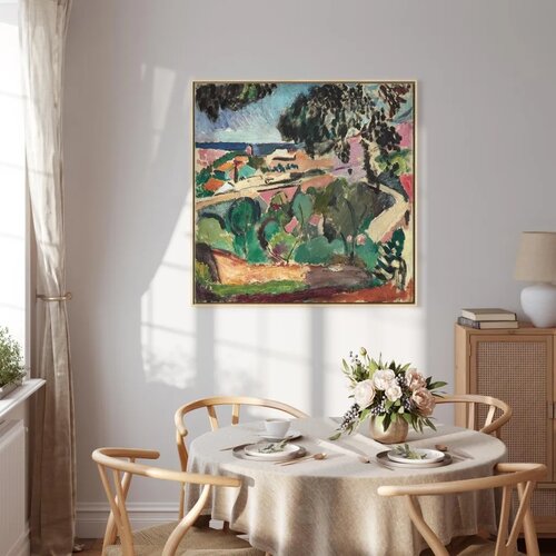 Slika - Henri Matisse &amp;ndash; Landscape at Collioure 60x60 U prirodnom drvenom okviru Slike