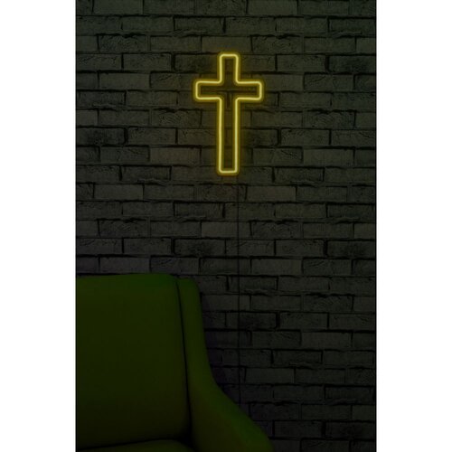 Wallity Dekorativna LED rasveta Cross Sign, 25x33.5cm, Žuta Cene