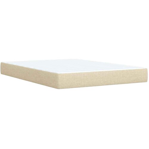  Krevet s oprugama i madracem krem 140x200 cm od tkanine Slike