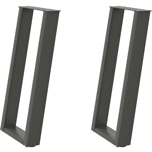 Maison Chic konzolna miza - miza ob steni noge v obliki črke U 2 kos Antracit 38x(72-73) cm, (21785923) Cene