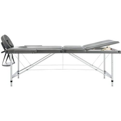 VidaXL Masažni stol s 3 zone i aluminijskim okvirom antracit 186x68 cm Slike
