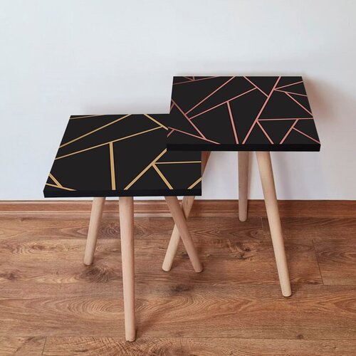 Hanah home Set 2 stočića 2Shp405 Black Cene