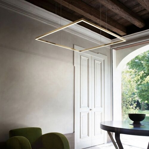 Ideal Lux led luster na sajli oracle slim LED/44W/230V cri 90 70x70 cm zlatna Slike