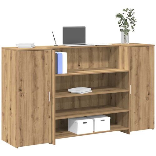 vidaXL sprejemna miza artisan hrast 180x50x103,5 cm inženirski les Cene