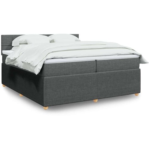 vidaXL Krevet s oprugama i madracem tamnosivi 200 x 200 cm od tkanine Cijene