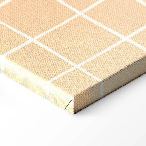  Slika - Waving Lines - Creamy Grid on a Noisy Pastel Background 20x30 Na talijanskom platnu Slike