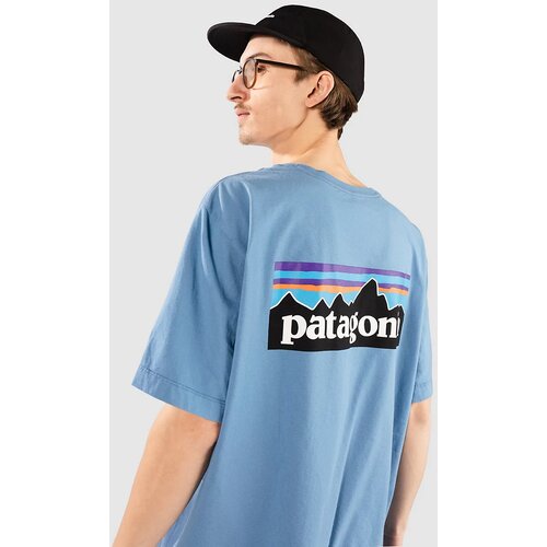 Patagonia P-6 Logo T-shirt shore blue Slike