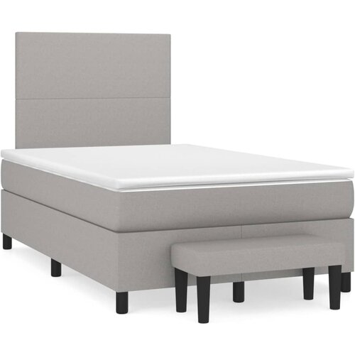 vidaXL Krevet s oprugama i madracem svjetlosivi 120x190 cm od tkanine Cene