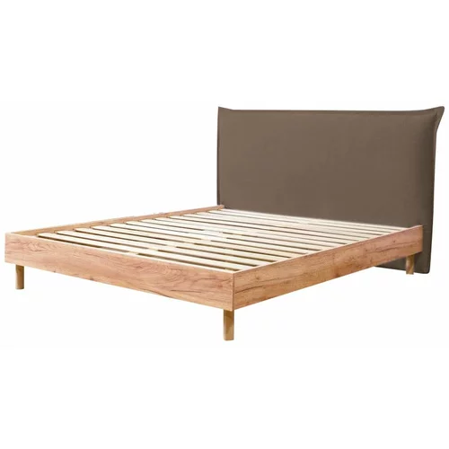 Bobochic Paris Smeđi/u prirodnoj boji bračni krevet s podnicom 160x200 cm Charlie –