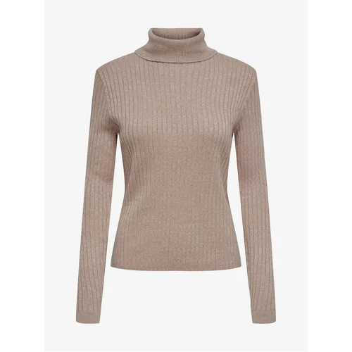 JDY Beige women's turtleneck sweater Novalee - Women