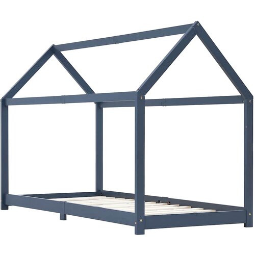 Maison Chic Otroška postelja - Otroški ležaj - Otroški posteljni okvir siv iz trdne borovine 90x200 cm, (21698333) Cene