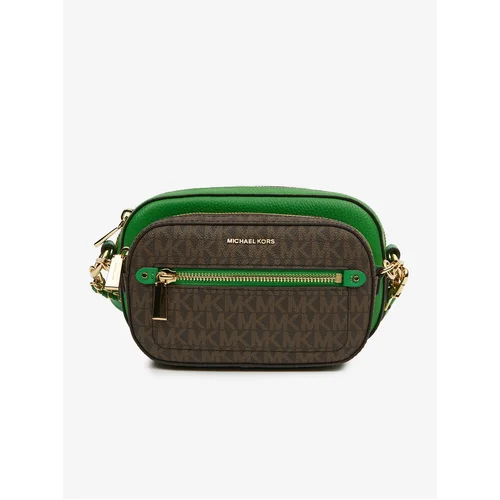 Michael Kors Brown-Green Women's Leather Crossbody Handbag - Women