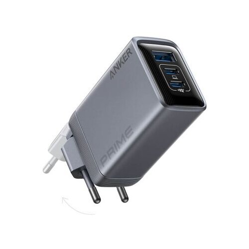 Anker Prime 100W GaN zidni brzi punjač, 3-porta (2x USB-C i 1x USB-A) srebrni Slike