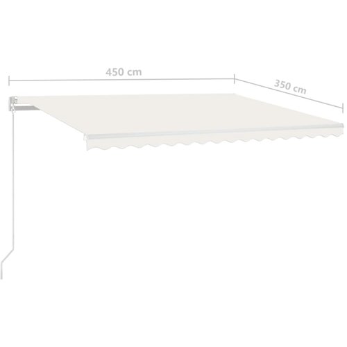 Tenda na ručno uvlačenje 450 x 350 cm krem Slike