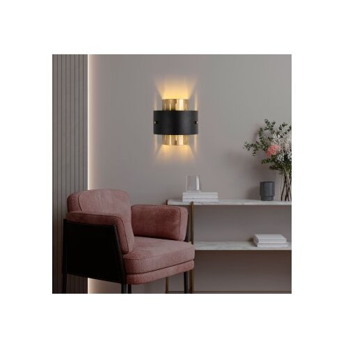 Opviq vall lamp zidna zlatno - crna lampa noctra 15351 Slike