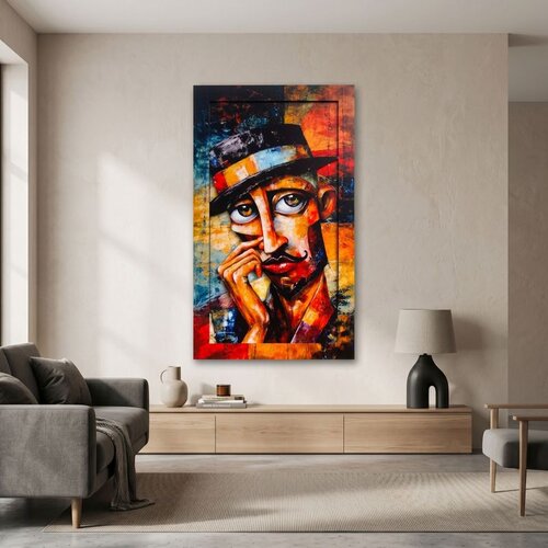 WALLXPERT Gusto - 40 x 68 Multicolor Decorative Framed MDF Painting Cene