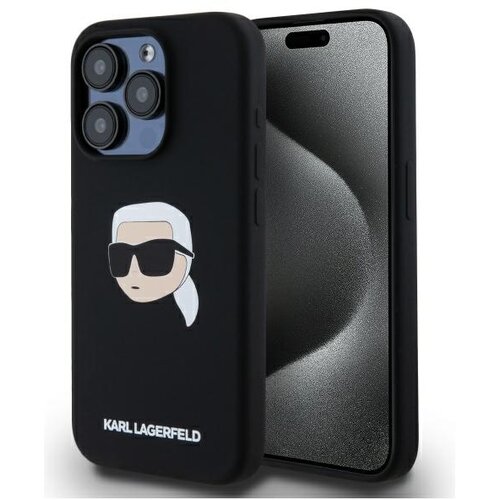 Karl Lagerfeld SILIKONSKI OVITEK HARDCASE ZA IPHONE 15 PRO 6.1 ZA MAGSAFE ČRN, (21970145) Cene