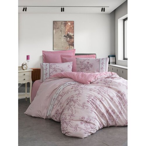  roza - pink pink double quilt cover set Cene