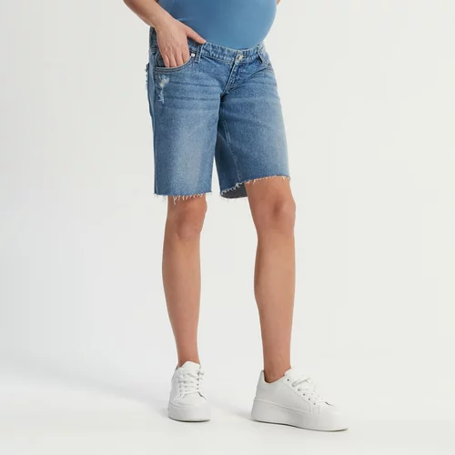 Sinsay - Kratke hlače iz džinsa MAMA - Modra