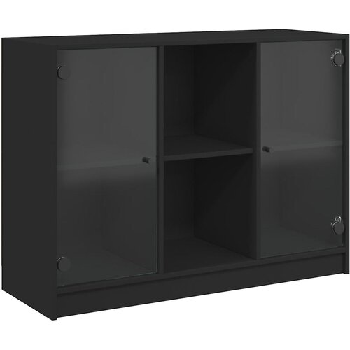 Maison Chic Komoda - Predalnik črna 102x37x75,5 cm inženirski les, (21716453) Slike