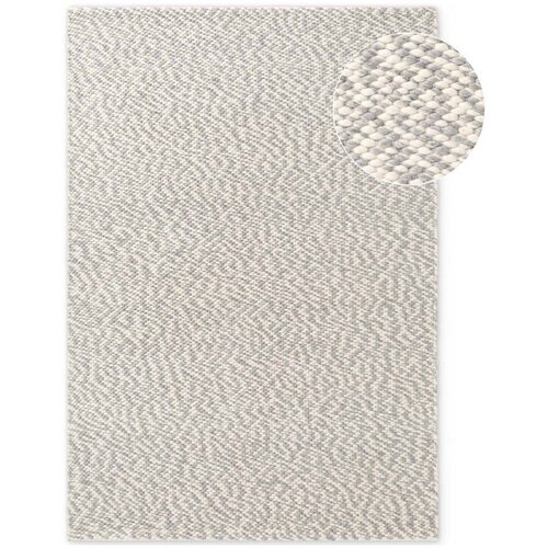 Elle Decoration Svetlo siva/kremno bela ročno tkana volnena preproga 160x230 cm Lyon Beans &ndash; Cene